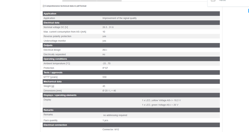 IFM AC1147 AS-Interface Passive Bus Termination New ✦KD