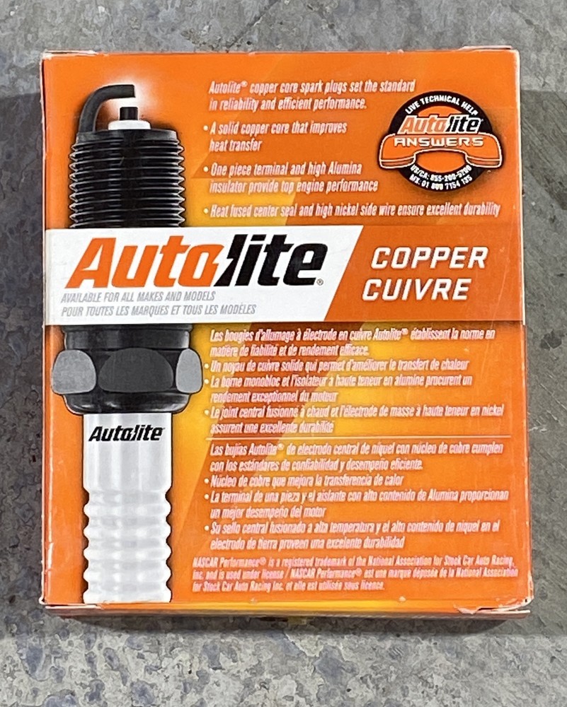 4-Pack, Autolite 86 Copper Resistor Spark Plugs New