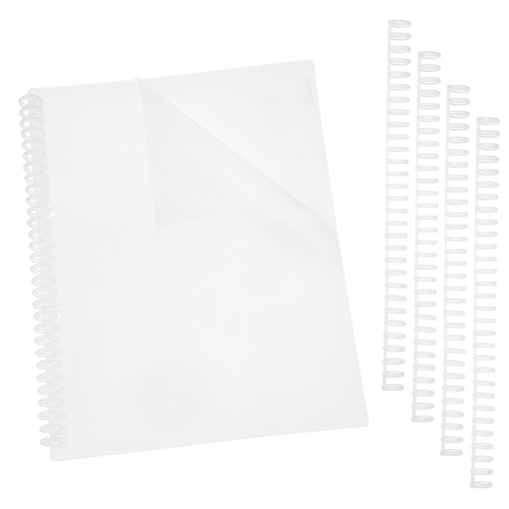 10Pcs Clear Presentation Binding Covers with 5Pcs 12mm Combs Kit, Transparent
