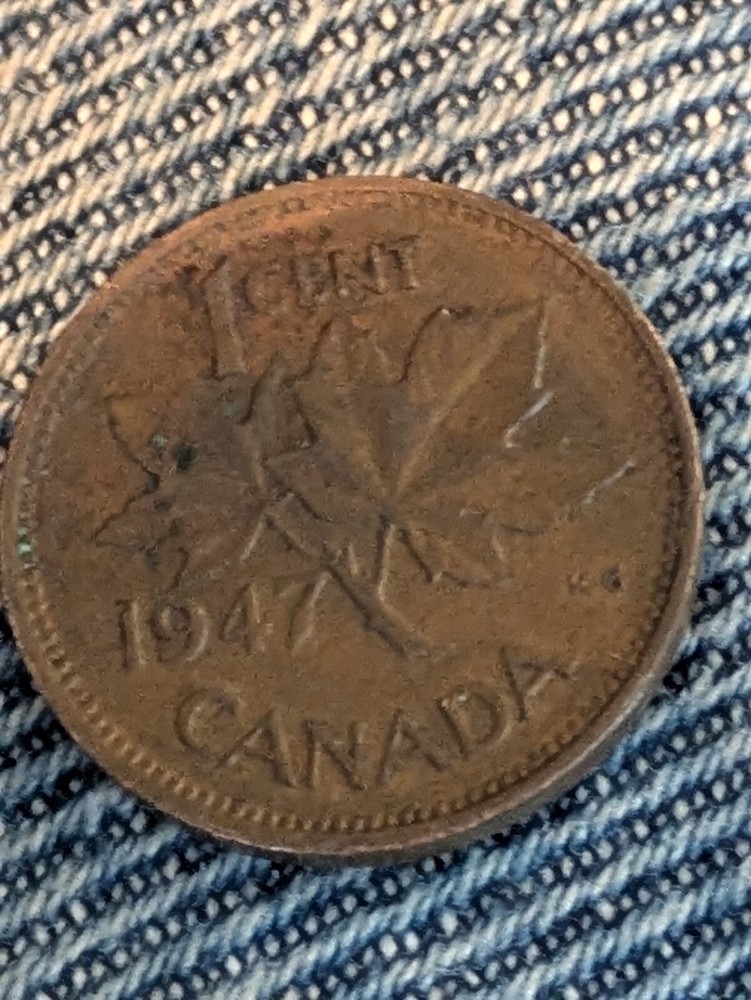 Canada- 1 Cent George VI 1947 (Quantity 2)