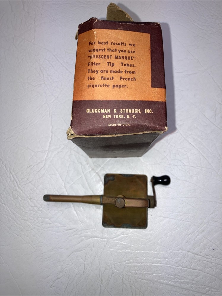 Antique-Crescent Marvel-Cigarette Maker-Box Not in Good Condition-Made InU.S.A.