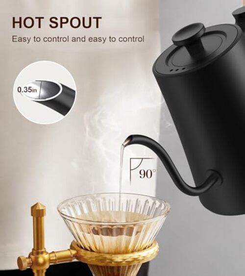 Gooseneck Electric Kettle with ±1℉ Temperature Control & Keep Gooseneck Kettle