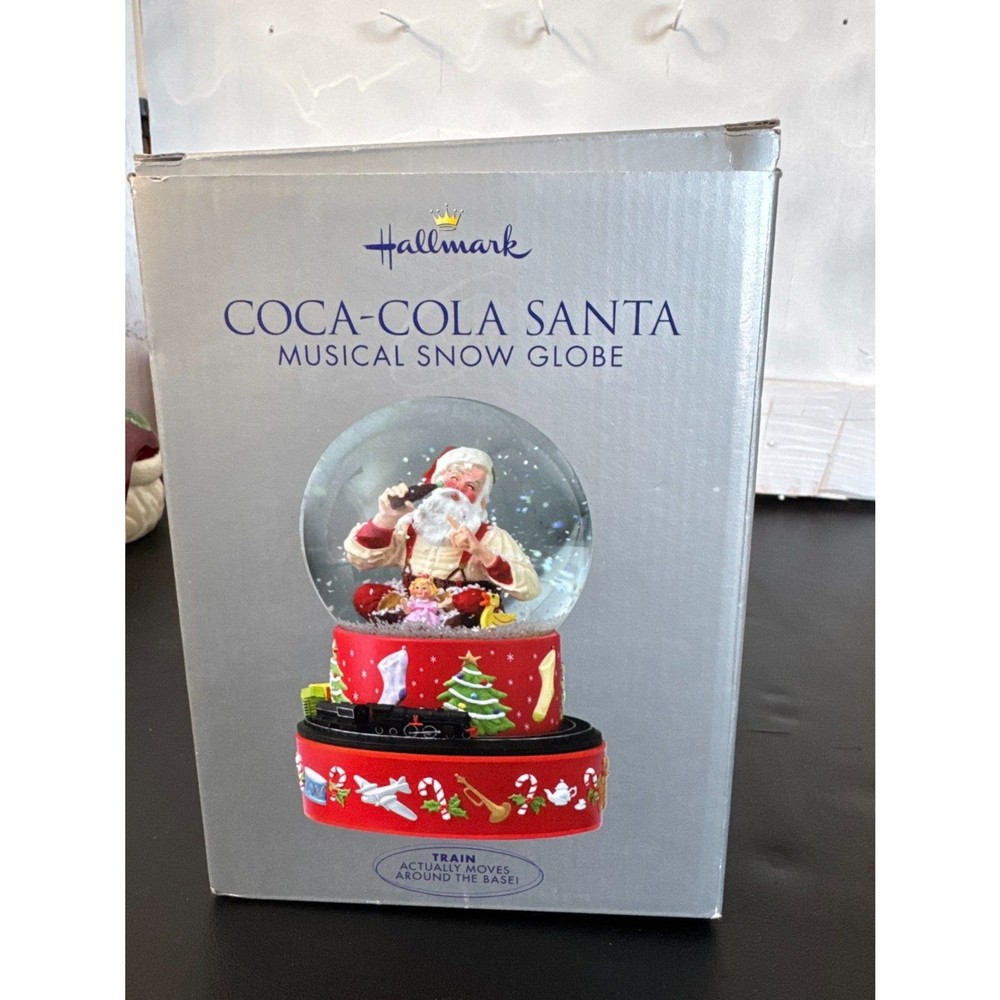Hallmark Coca-Cola Santa Musical Snow Globe