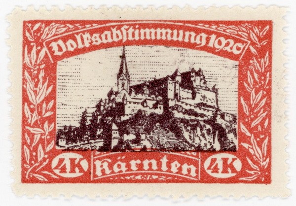 (I.B) Austria Cinderella : Carinthia Mandate 4kr (1920)