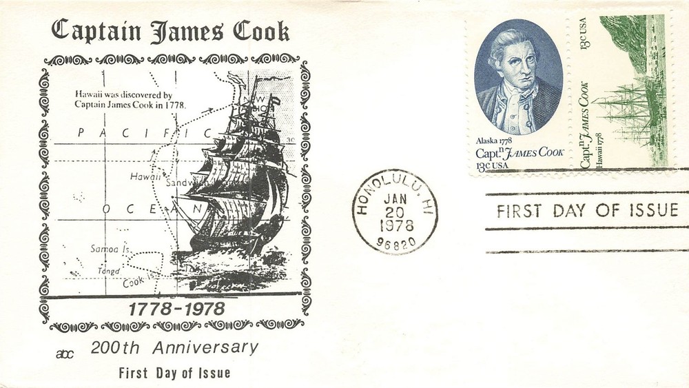 1732/1733 13c CAPT. JAMES COOK - abc cachet