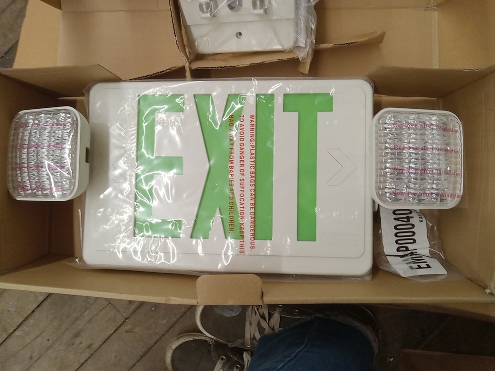 Lithoniw Lighting ECG LED M6 LED Exit/Unit Combo. NEW