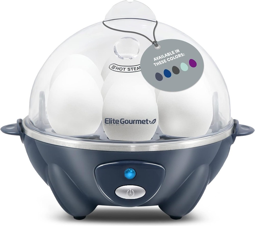 Elegant Automatic Egg Cooker: Poached, Hard, Medium, Soft - 7 Eggs, BPA-Free