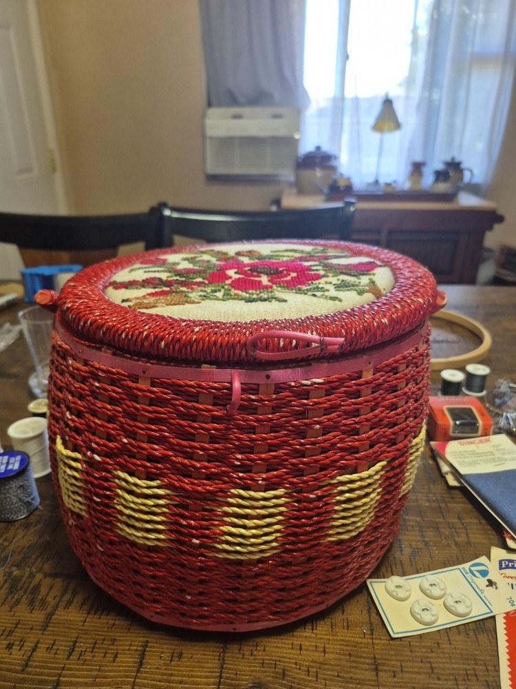 Vintage Sewing Basket Crochet Top