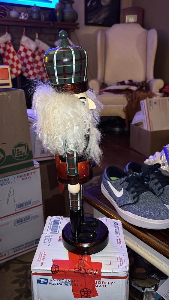 Creative Design Nutcracker Brown & Black Plaid Soldier 15”