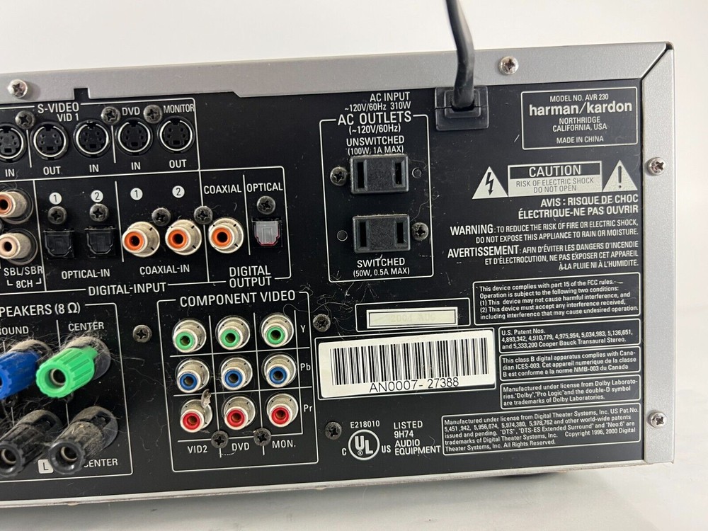 Harman Kardon AVR 140 6.1 Channel Stereo Receiver - Front Panel Issue