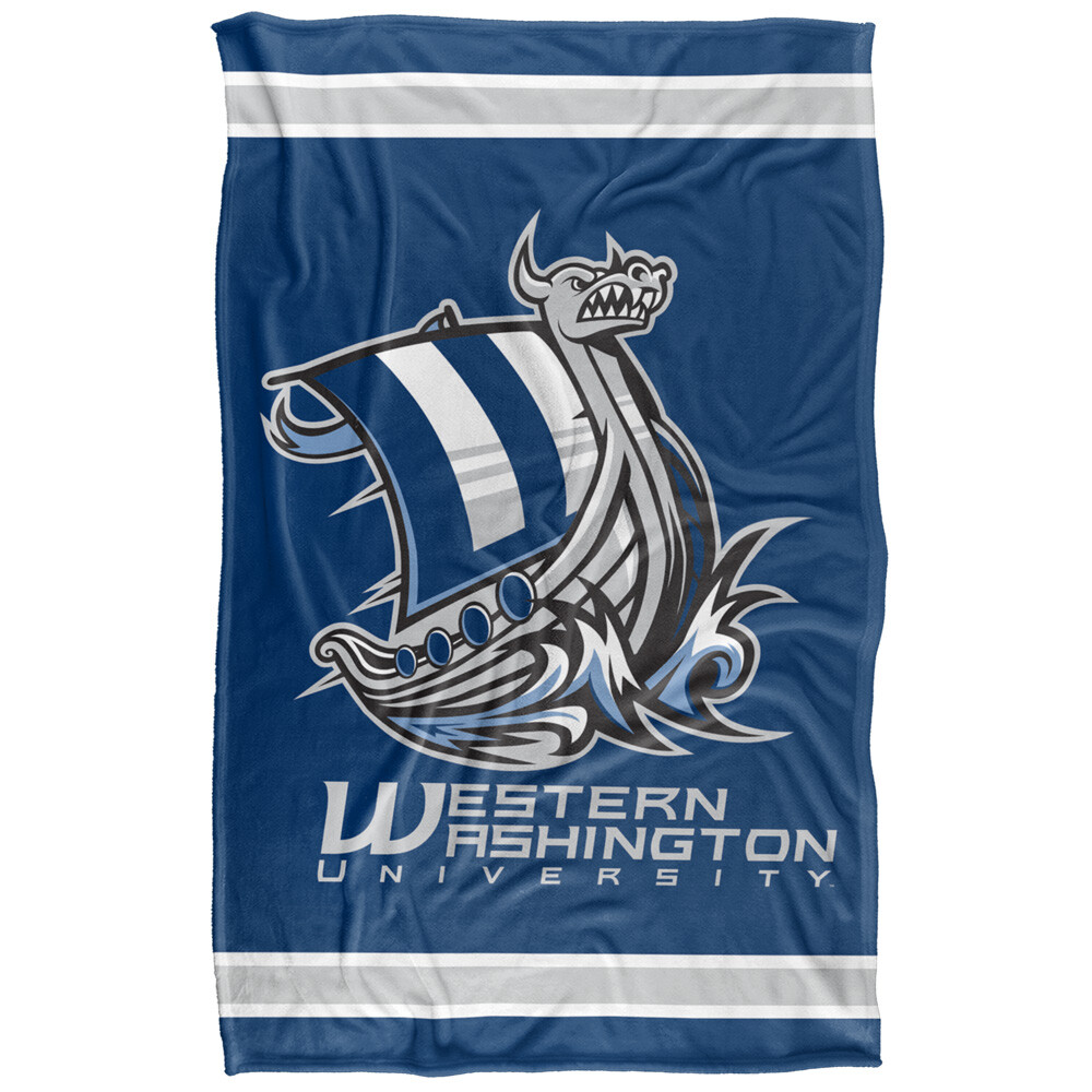 Western Washington University Primary Logo Silky Touch Super Soft Throw Blanket