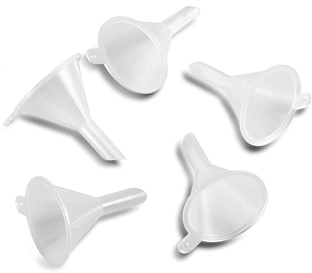 Versatile Mini Funnel Set (5 Pack) - Perfect for Kitchen, Crafts & Lab Use