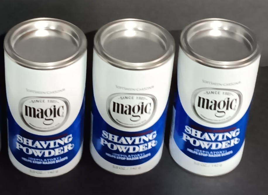 3 Pack SoftSheen-Carson Magic Shave Regular Strength Shaving Powder 5 oz
