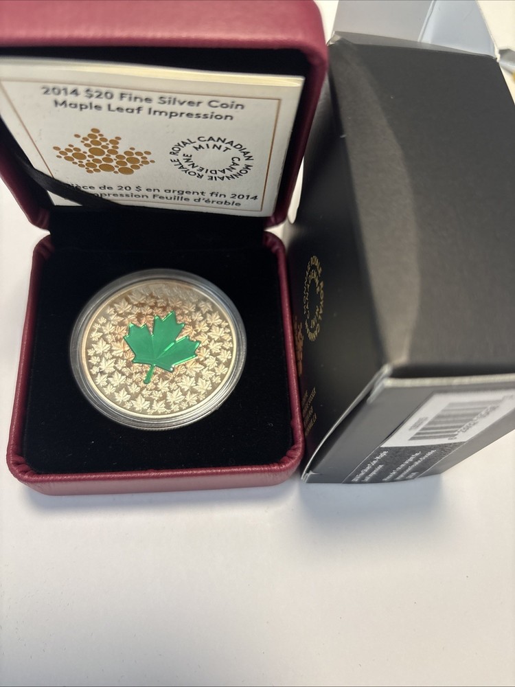 2014 $20 Maple Leaf Impression - Pure Silver Coin