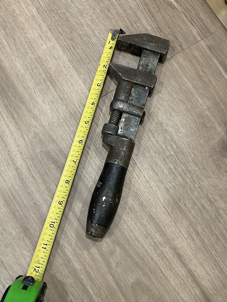 Antique 10" Pipe Wrench w/Wood Handle