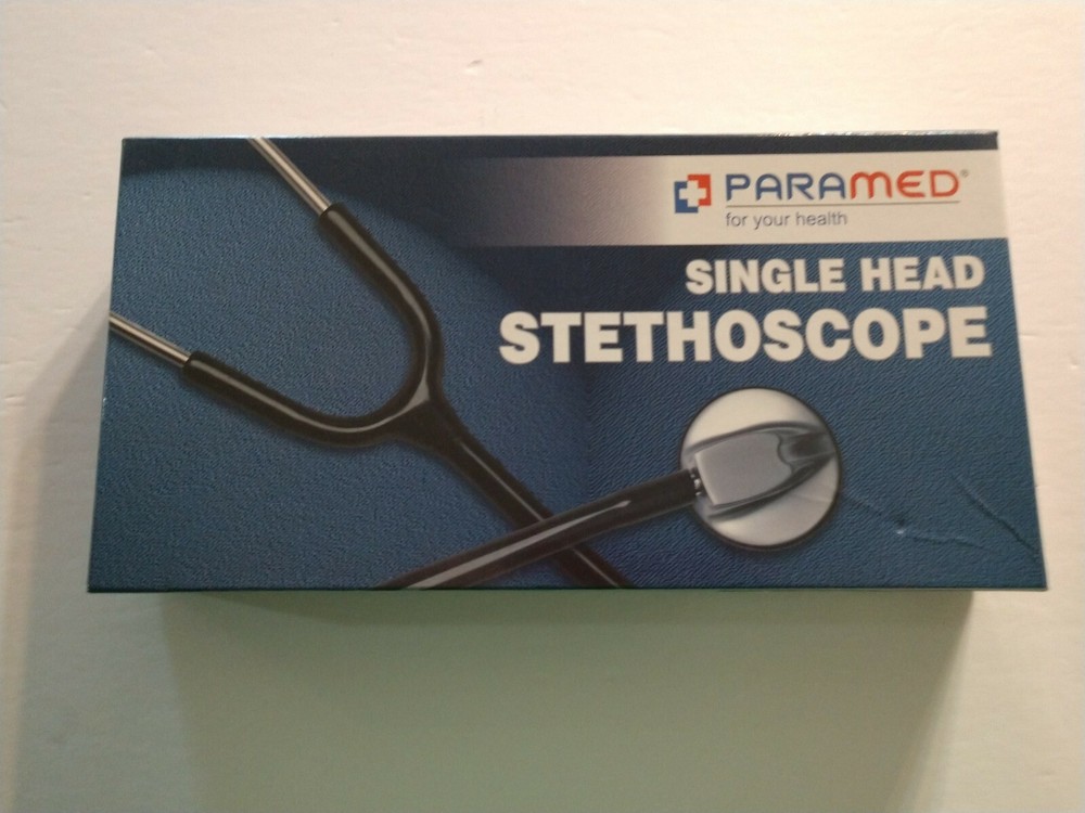 PARAMED Single Head Stethoscope..Black...NEW