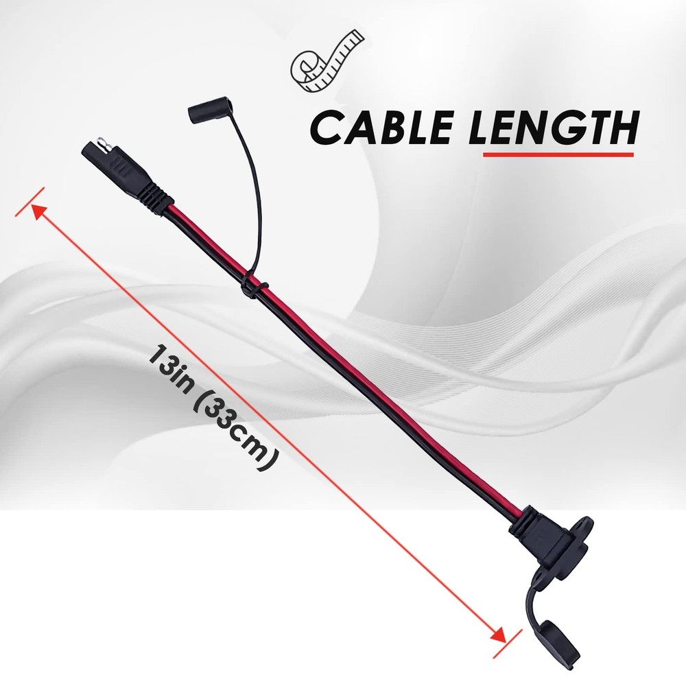 2 PCS SAE Sidewall Port, Weatherproof SAE Socket Solar Sidewall Connector, SAE