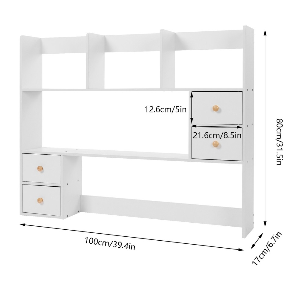 Desktop Organizer Office Storage Rack Self Desktop Rack Table Top Bookcase