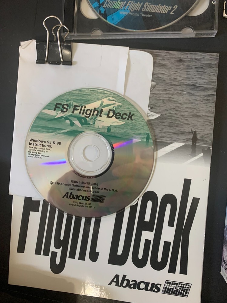 Vtg Lot of PC Flight Simulator Games Programs Software Microsoft Abacus 1998 200