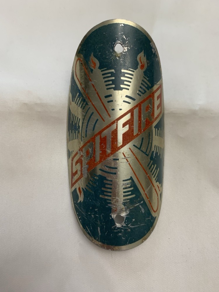 Vintage Spitfire Bicycle Head Badge