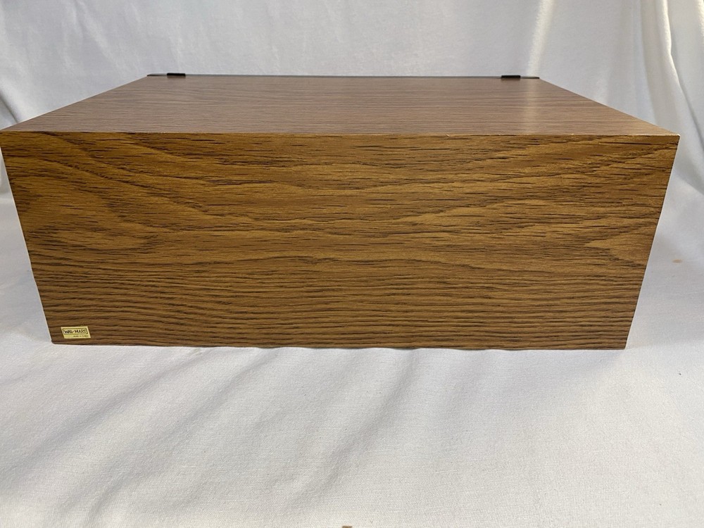 Vintage 3 Drawer 60 CD Storage Holder Case Faux Wood STACKABLE