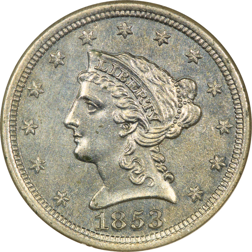 1853 Pattern Cent 1c J-150 NGC PR63 CAC