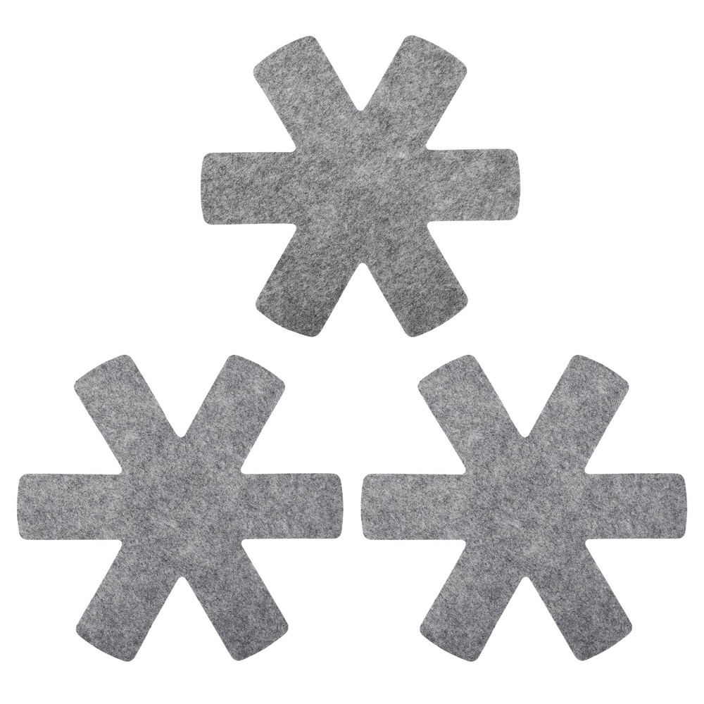 12pcs Pot and Pan Protectors for Stacking 3 Size Pot Separator Gray