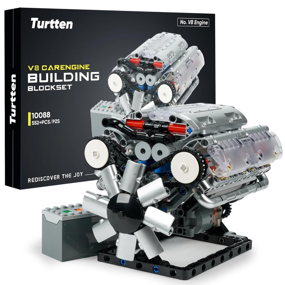DIY Mini V8 Engine Model Kit - Functional STEM Engineering Project for Ages 14+