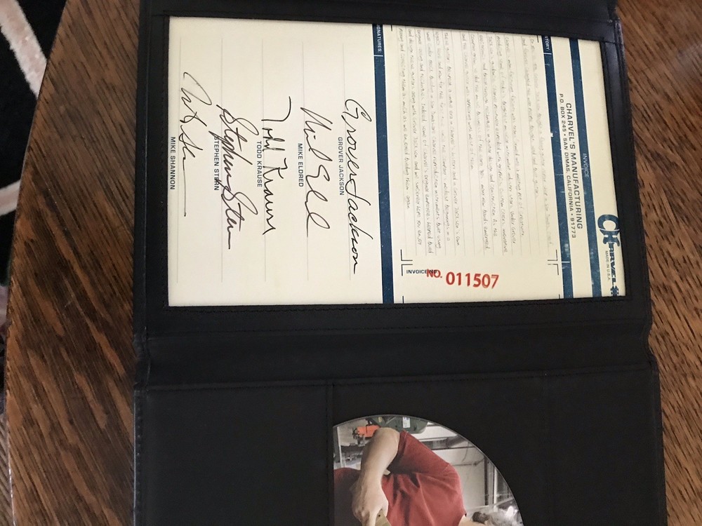 Rare Charvel Masterbuilt COA Booklet Signed!!!