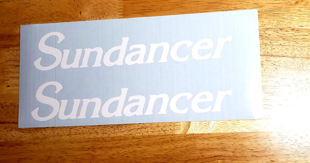 SUNDANCER Decals Stickers 9" Gloss WHITE FAST USA