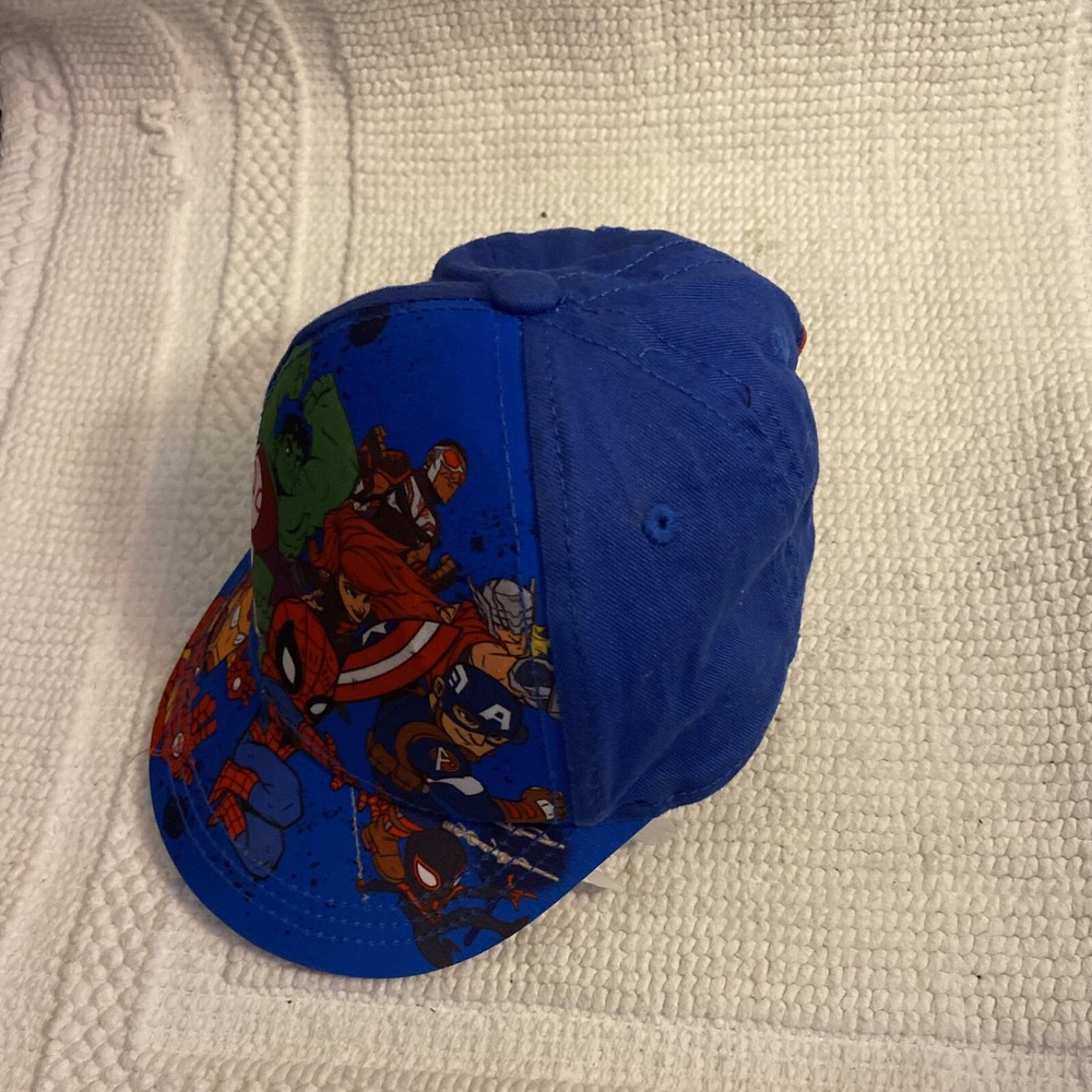 Marvel Super Heroes Kid's Cap / Hat Blue with graphics One Size