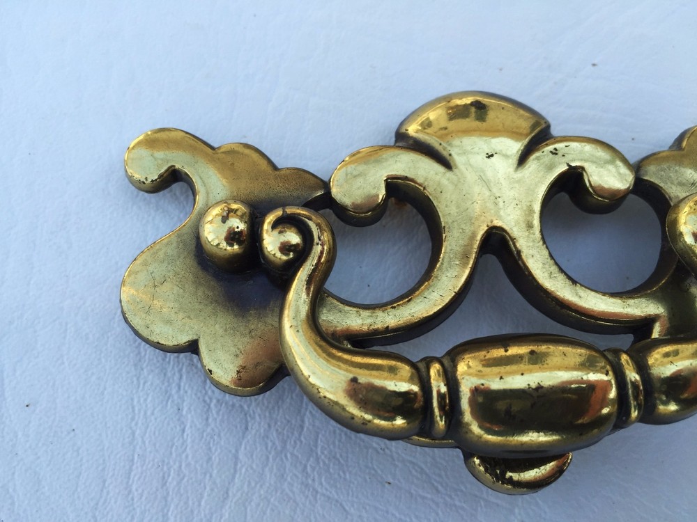 Vintage Brass KBC Antique Hardware Chippendale drawer pull handle...3" centers