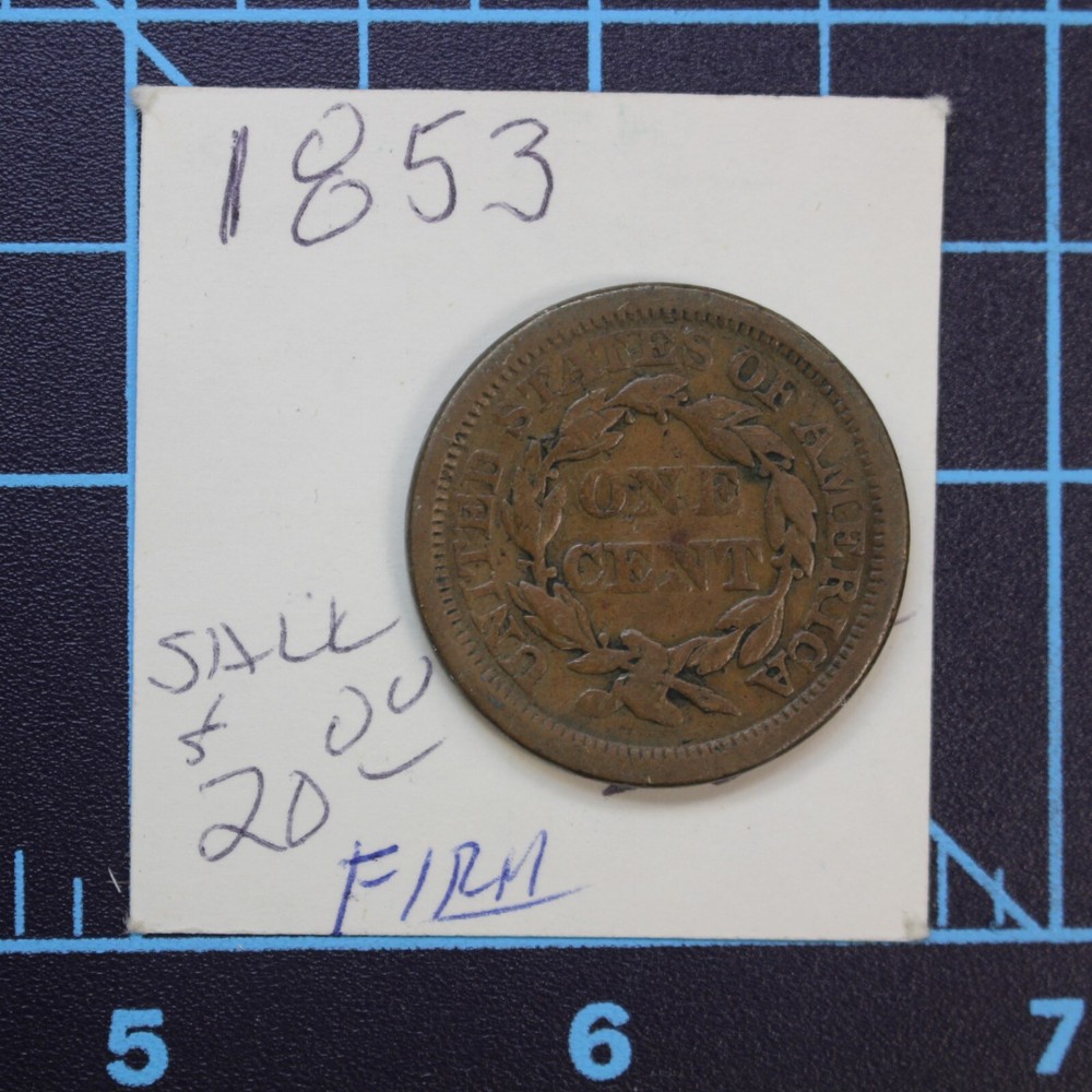 1853 Large Cent VG - #USC-0032