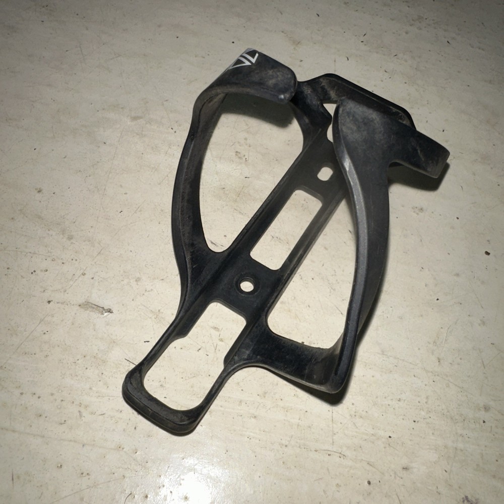 Supacaz Tron Poly Bottle Cage Black Side Loader Right Hand Load White Graphic