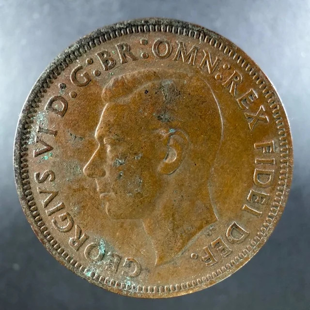 1950 Great Britain Half Penny George VI Bold Design