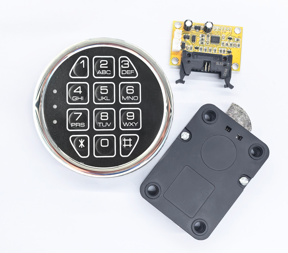 Gun Safe Lock Replacement Chrome Digital Keypad Electronic Safe Lock Swingbolt