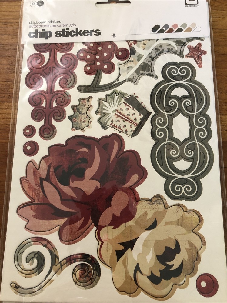 Basic Grey Wassail~chipboard stickers BNIP Holiday Two Packages