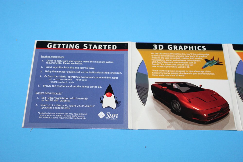 Sun Microsystems Ultra Pack 3D Graphics 2D Imaging & Digital Media Software