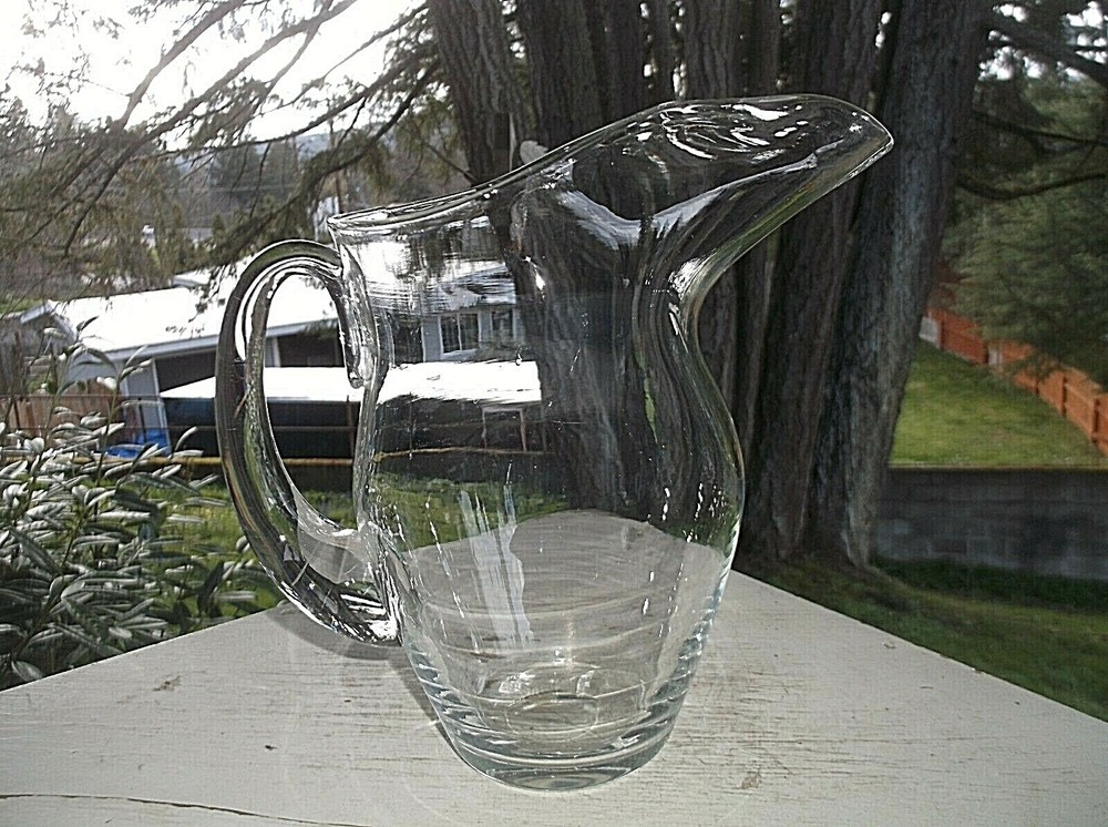 Made In Sweden Glass Stylized Pitcher 48 oz