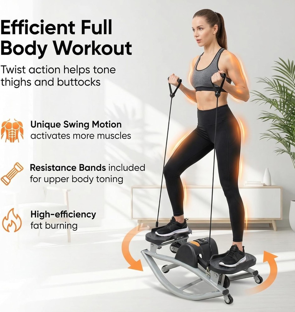 Stepper Workout Exercise Equipment for Legs Glutes Low-Shock