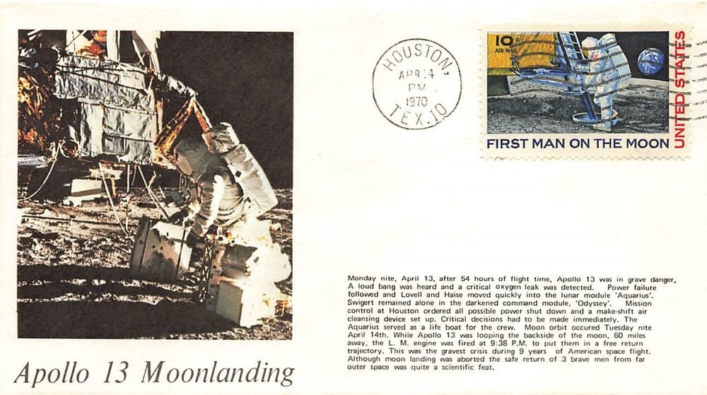 APOLLO 13 MOON LANDING - Unknown cachet
