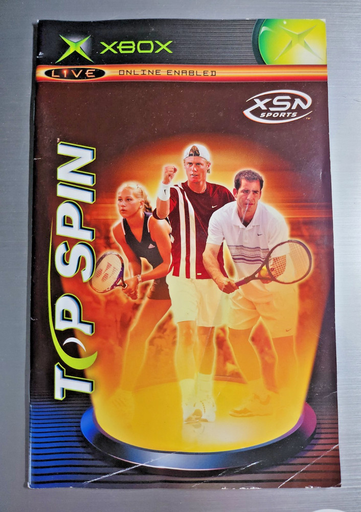 Top Spin Instruction Booklet - Manual Only - Xbox