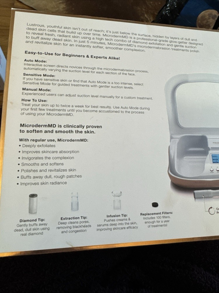 Trophy Skin Microderm MD TSMDD02 Microdermabrasion System White New