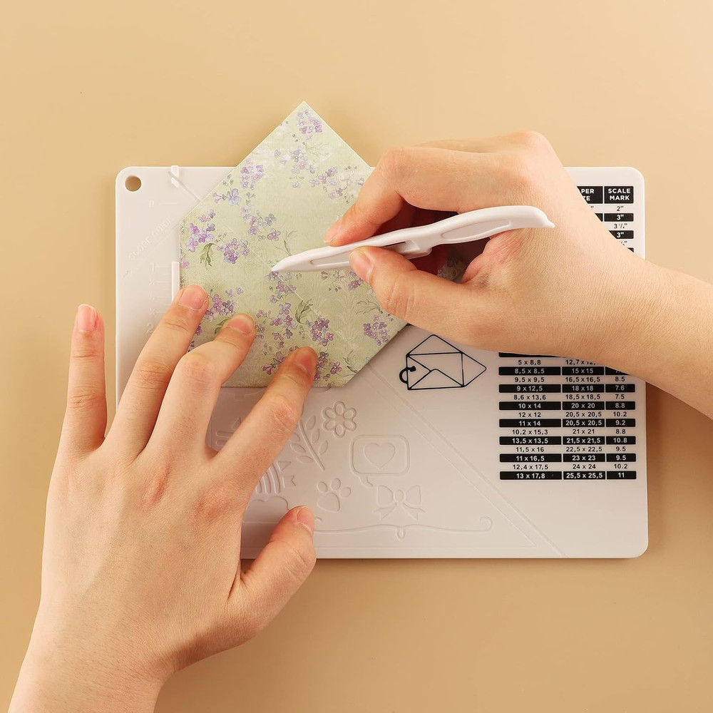 6.4"X 8.5" Mini Score Board Multi-Purpose Scoring Board Envelope Maker with Bone