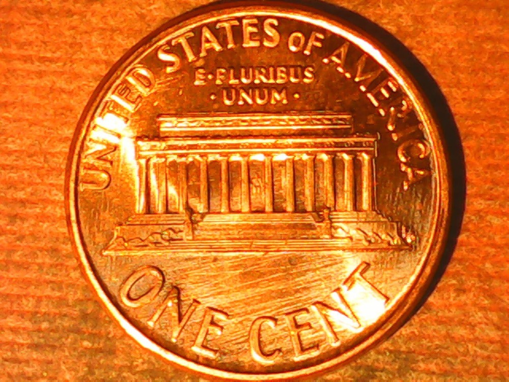 1990 Penny Die Crack Reverse