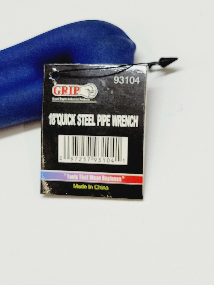 Grip 18" Quick Steel Pipe Flex Head Wrench