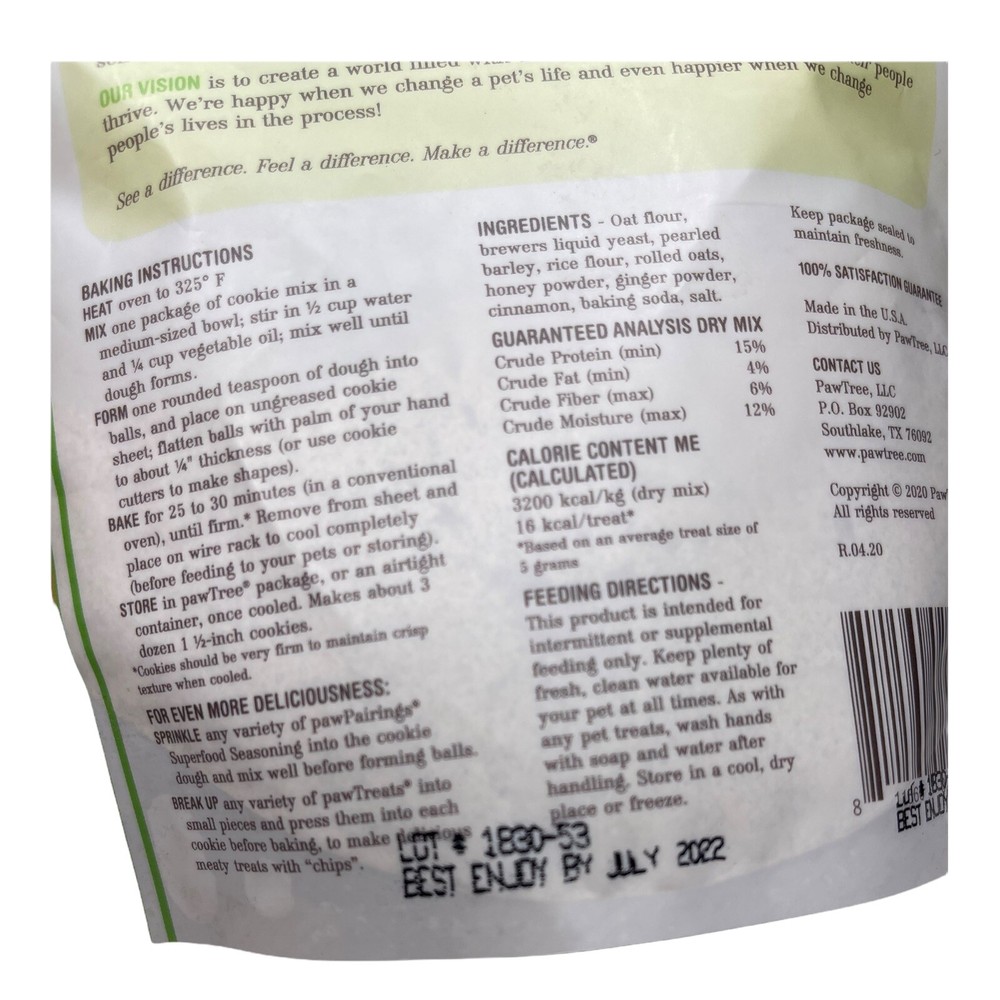 Paw tree Gourmet Baking Mix GINGERLICIOUS SNAPS