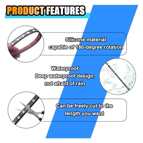 Universal Car LED Strip Light, Cigarette Lighter Auto Cigar Lighter Blue