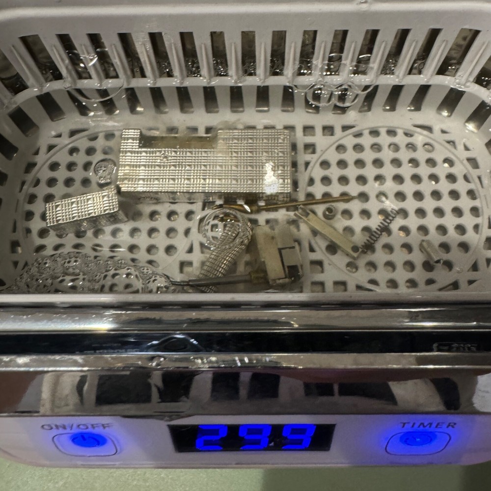 Dunhill Lighter Silver Tartan Pattern-Ultrasonically Cleaned_Working