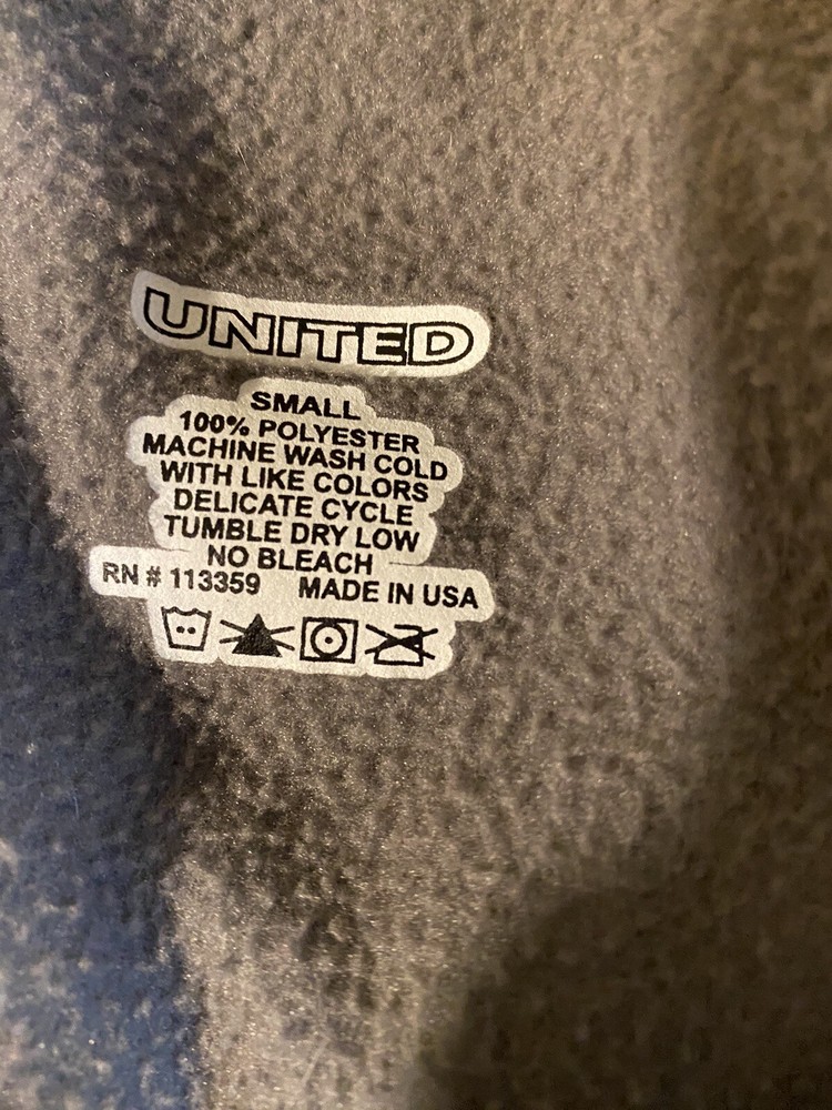 US Military Issue Polyester Fleece Jacket, Sz Small, Gray
